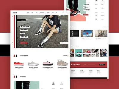 Little Burgundy Hero black clean contrast design e commerce fashion hero homepage ui ux web white
