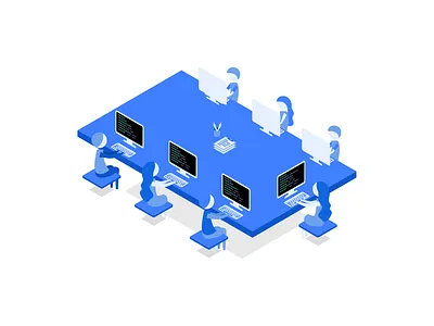 Workspace Isometric coding developers isometric programming work workspace