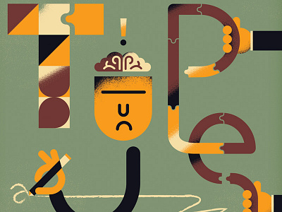 Creative Review 2d creative review editorial flat illustration lettering magazine photoshop type typographic vector