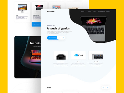 Landing Page apple computer landing macbook macpoint onepage page system ui ux