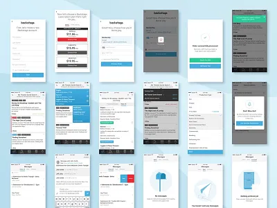 Backstage iOS App Screens app ios ui ux
