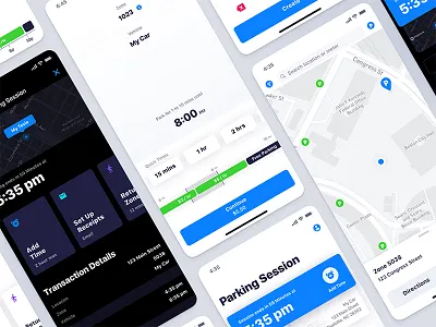 Passport Parking App Shot app parking screens