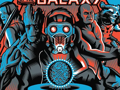 a bunch of a-holes comics design gotg groot guardians of the galaxy illustration marvel movie posters movies rocket racoon screen printing star lord