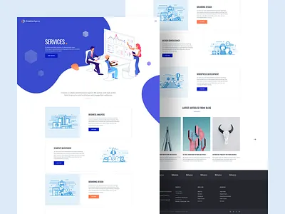 Creative Agency | Services agency blog blue clean creative creative website magazine news thought ui design web design