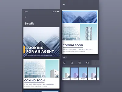 SNS-App agent clean concise estate real