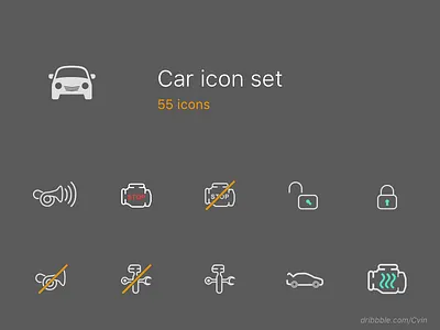 car icon set .svg