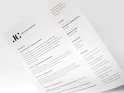 Resume '18 curriculum vitae cv editorial resume typography