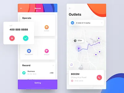 Bankcard3 app bank bankcard call card ios iphonex map ue ui wallet