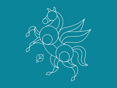 Sprout Pegasus horse illustration line pegasus wings