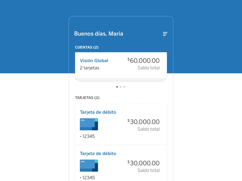 Bullets exploration account animation bank bbva bullets carrousel coronita dashboard design system investigation principle