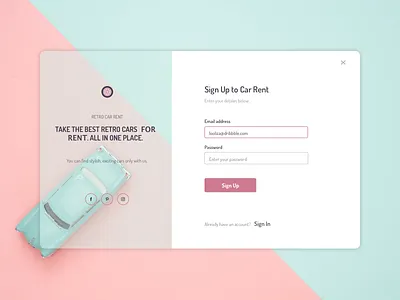 Daily UI Challenge #001 Sign Up 001 challenge daily ui dailyui pop up registration form sign up ui user interface