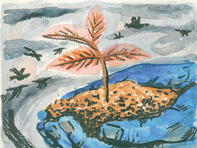 Forest For the Trees (Grow) album art birds grow hands illustration ink paint plant watercolor