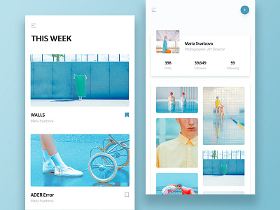 Maria Svarbova's Photo Collection artist clean fashion minimalism photograph social ui ux