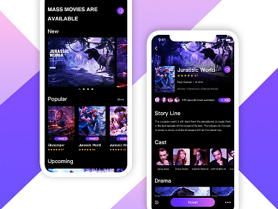 Movie planet app booking colour ios movie planet schedule ticket ui ux