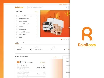 Ralali.com - Redesign Website design e commerce interface landing page site user web website