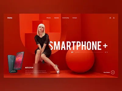 Moto color mobile photography ui ux web