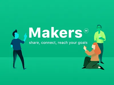 Makers - Product Hunt illustration ipad makers pencil people procreate sketch