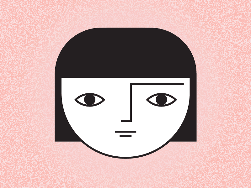 blush response animation blush cute girl illustration pink simple
