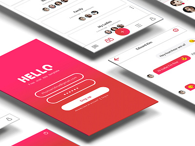 HELLO Free chat application. application chat experiecne free interface ios uiux user