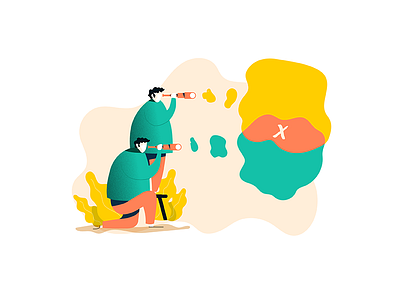 Points Of View adobe illustrator art exploration explorator graphic design illustrateur illustration looking glass team vector