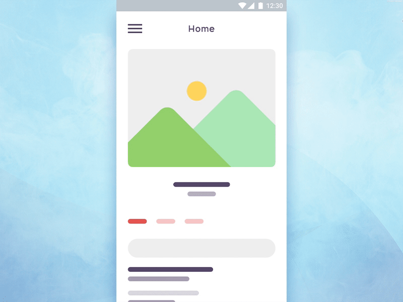 Hamburger Menu Interaction Exploration animation app application best shot conceptual interaction modern page slider transition trendy