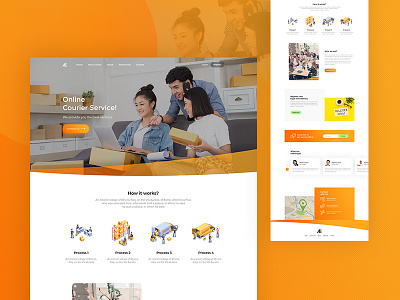 Landing page | courier service about courier service ecommerce landingpage portfolio testimonial ui ux webdesign