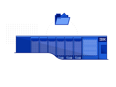 Hardware 2d banner blue branding design flat ibm icon illustration ux vector web