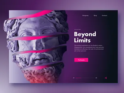 Exhibition landing page landing page ui ux web