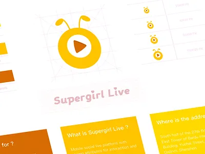 Supergirl Live Logo ant design logo trademark ue ui yellow