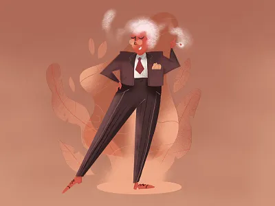 Smoke&Suits grain illustration noise procreate smoke suits ui ux