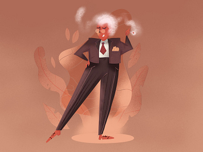 Smoke&Suits grain illustration noise procreate smoke suits ui ux