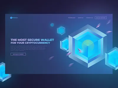 Crypto Wallet Landing Page affinity crypto cryptocurrency designer illustration ipad landing ui ux wallet website