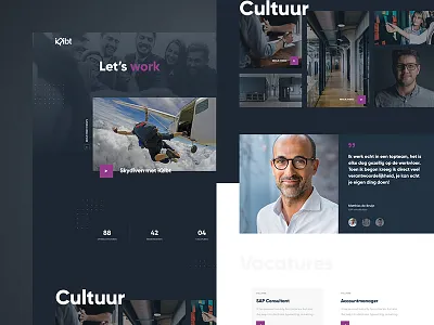 Work work work clean culture dark dots purple vacancies work