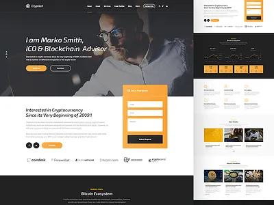 Cryptech ICO Advisor bitcoin bitcoin wordpress theme blockchain crypto currency trading cryptocurrency cryptocurrency advisor cryptocurrency investments digital currency ico agency ico consulting litecoin mining online wallet