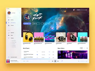Music Player UI adobe xd music player ui design ux design
