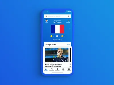 Paris 2024 - Olympic games app 2024 app dashboard france iphone x olympics paris sport ui
