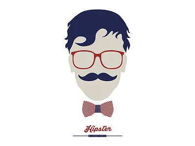Hipster Poster hipster illustrator poster print