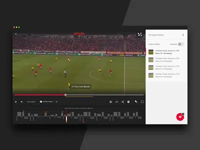 Stats - Desktop Video Playback field futbol ipad log in minimal pitch sketch soccer sports stats edge ui ux