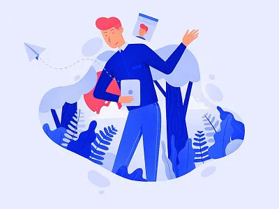 Social Profile chat egorkosten illustration profile send social woods