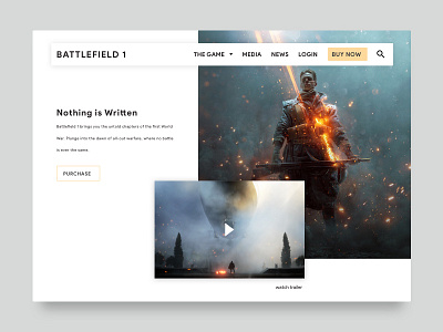 Battlefield One battlefield clean games gaming grid layout