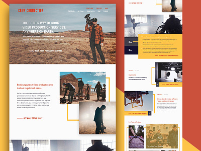 Crew Connection connection lines red strokes ui ux web website