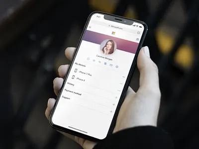 Mobile store UX account design mobile navigation responsive settings shop ui ux web
