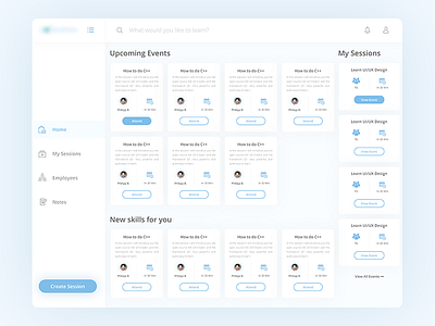 Dashboard Of Elearning Platform app dashboard dashboard design e learning home screen homepage ui design ui designer uiux design ux design ux designer web web app design