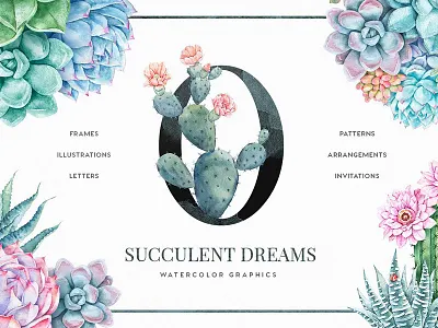 Succulent Dreams Watercolor Florals
