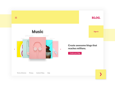 Blog Landing Page blog homepage landingpage product ui ux web