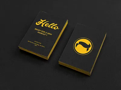 The Barber Shop barber brand businesscard design logo shop