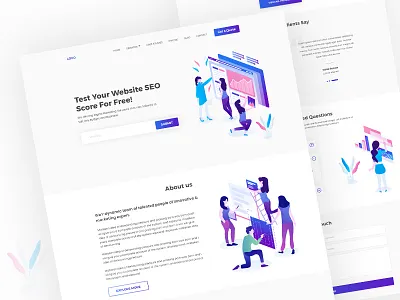SEO Agency Landing Page Design agency design graphics illustration landing page seo ui ux website