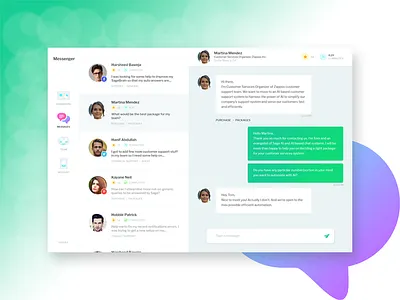 Customer Support Chatting ai app chat cs customer support dashboard exploration messaging webapp