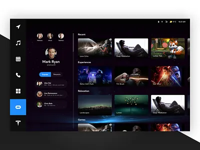 Tesla x Oculus - Dashboard concept concept dashboard interface model 3 oculus profil tesla