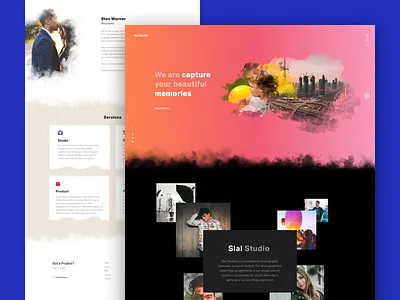 Sial Studio Landing Page banner colors design designer footer hero home page icons landing page pakistan photography slider studio template theme ui design ui designer user interface design web design website
